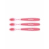 NUBY Lot de 3 cuilléres thermosensibles patentéesà bord doux +3 mois ROSE