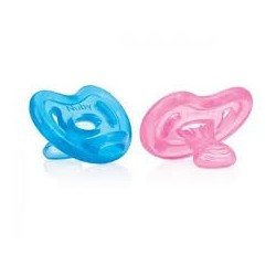 NUBY SUCETTE 25-ID5787MACSN 100% SILICONE NATURAL FLEX CERISE 6-18M