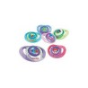 NUBY Sucette 25-NV02006S orthodontique classique en 100% silicone Couleur 1 pièce 0-6+m