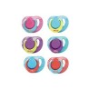 NUBY SUCETTE EN SILICONE CLASSIQUE ORTHODENTIQUE AVEC PICOTS DE MASSAGE 6-36M (20-ID92990MOS).