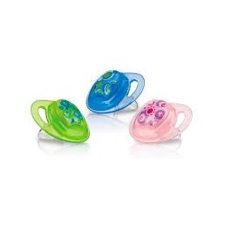 NUBY Sucette25-NV02005S orthodontique avec picots 2 pièces 0-6 mois