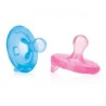 NUBY Sucettes 25-NV02007S 2 Pièces Sucettes 3D en 100% silicone cerise 0-6mois