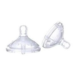 NUBY TETINES 20-ID0906 SILICONE POUR BIBERONS APPRENTISSAGE À COL LARGE ANTI-COLIQUE +0 MOIS