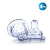 NUBY TÉTINES 25-ID00923 SILICONE POUR BIBERONS APPRENTISSAGE À COL LARGE ANTI-COLIQUE POUR LIQUIDE ÉPAIS +4 MOIS