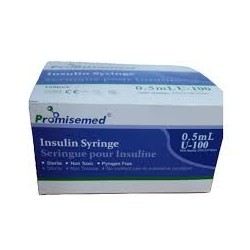 SERINGUE/ INSULINE 0.5ML 31G*1/4""6MM 100PCS