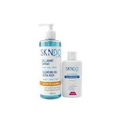 SKINDO PACK GEL LAVANT PEAU SECHE 400ML+LAIT CORPOREL