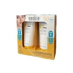 SOSKIN PACK ECRAN FLUIDE low tox 50ML+GEL DOUX 60ML