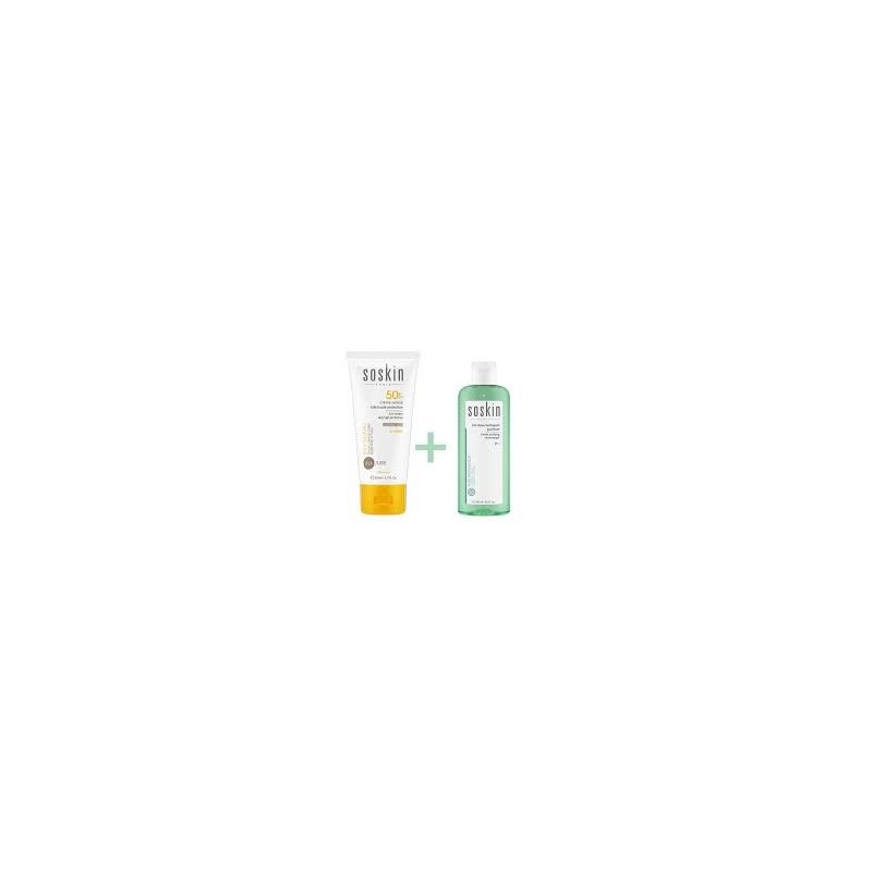 SOSKIN PACK ECRAN INV SPF50+50ml + Gel Doux Nett100ml