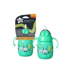 Tommee Tippee Tasse à paille Super Star 300ml 6M+Vert