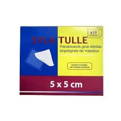 SYLATULLE PANSEMENT GRAS STERILE 5 x 5 cm unite