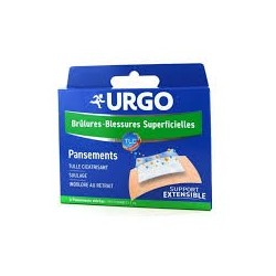 URGO PANSEMENT BRULURES EXTENSIBLE X6 PF 5*7CM
