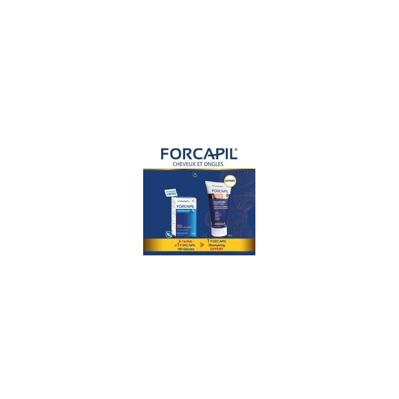 PACK FORCAPIL FORTIFIANT 180GELU+FORCAPIL SHAMP 200ML OFFER