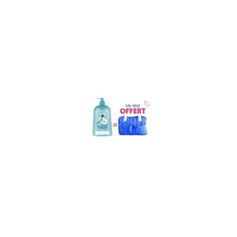 BIODERMA ABCDERM GEL MOUSSANT 1L+SAC LANGER BLEU