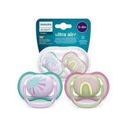 AVENT SUCETTE PHILPS ULTRA AIR 0-6M GIRL