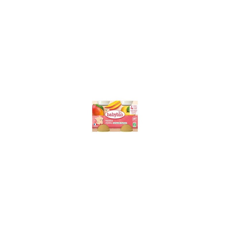 BABYBIO PETIT POT MANGUE POMME 2*130G