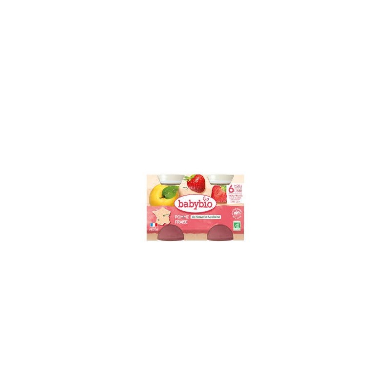 BABYBIO PETIT POT POMME FRAISE 2*130G