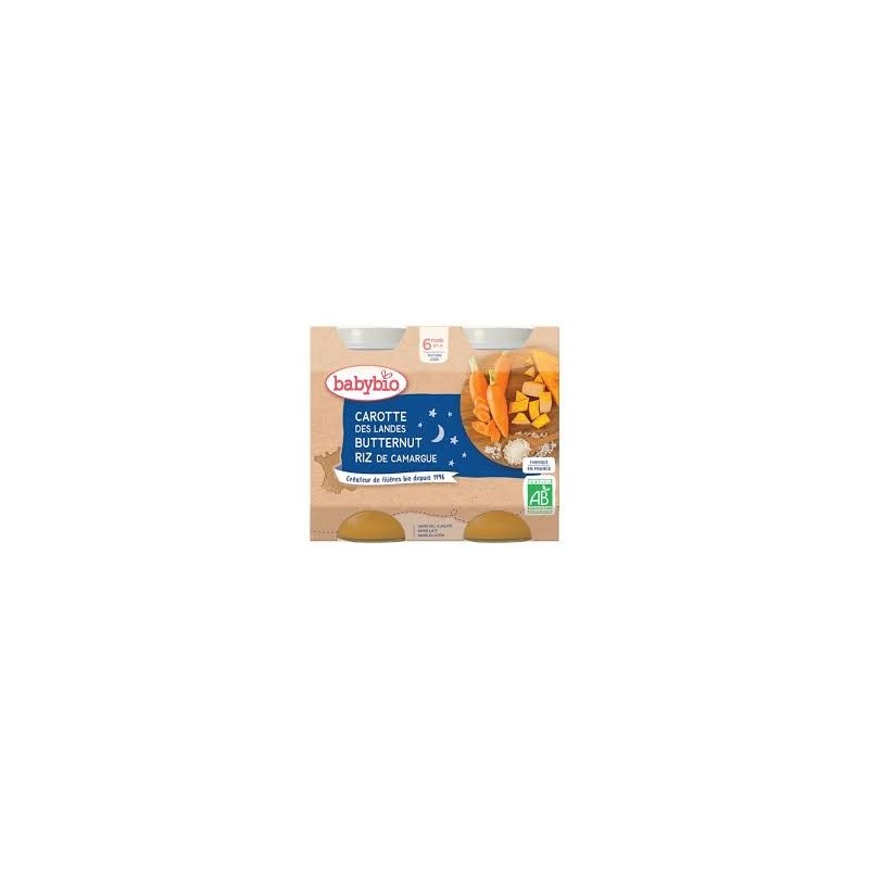 BABYBIO POT BONNE NUIT CAROTTE COURGE BUTTERNUT RIZ 2*200G