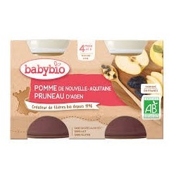 BABYBIO PETIT POT POMME PRUNEAU 2*130G
