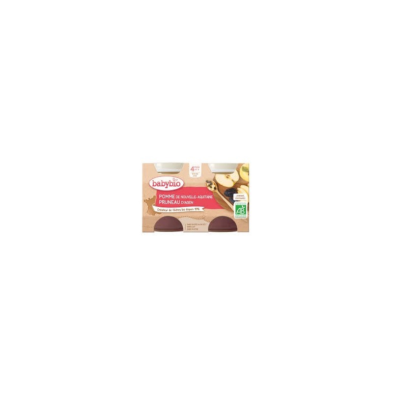 BABYBIO PETIT POT POMME PRUNEAU 2*130G