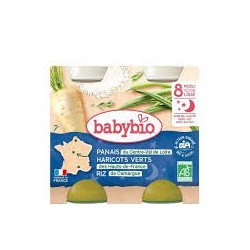 BABYBIO POT BONNE NUIT PANAIS HARICOTS VERTS. RIZ 2*200G