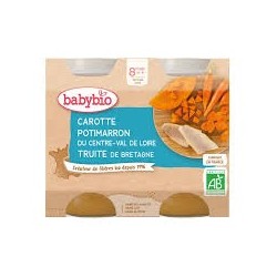 BABYBIO POT CAROTTE POTIMARRON TRUITE 2*200G