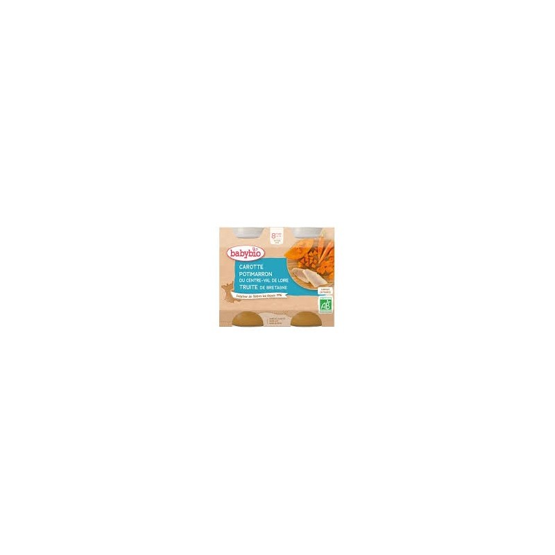 BABYBIO POT CAROTTE POTIMARRON TRUITE 2*200G