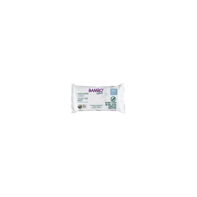BAMBO LINGETTES NATURE 99% WATER D EAU 64 PIECES