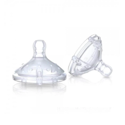 NUBY LOT DE 2 TETINES 20-ID1199 SILICONE POUR BIBERONS OVAL