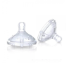 NUBY LOT DE 2 TETINES 20-ID1199 SILICONE POUR BIBERONS OVAL