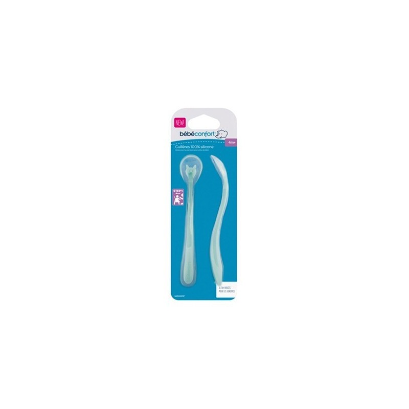 BEBE CONFORT 2 CUILLERE DOUCES EN SILICONE 4M+ 1214