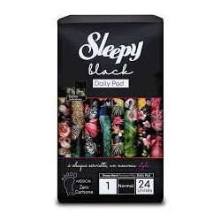 SLEEPY BLACK Premium serviettes hygiéniques hypoallergénique
