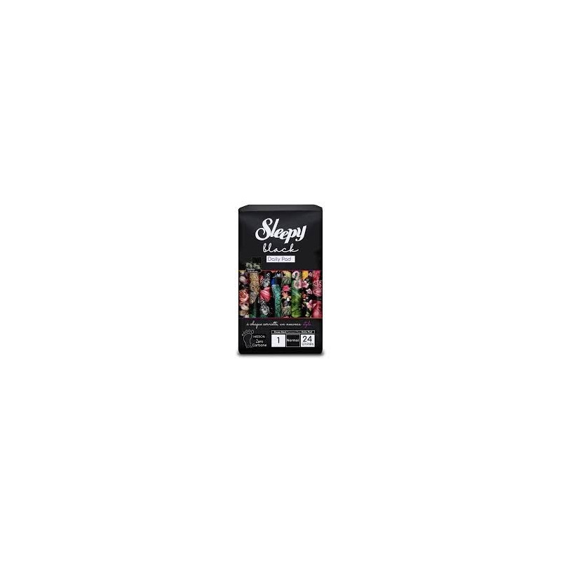 SLEEPY BLACK Premium serviettes hygiéniques hypoallergénique