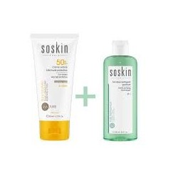 SOSKIN PACK ECRAN TEINTE 1 SPF50+50ML+GEL NETT 100ML