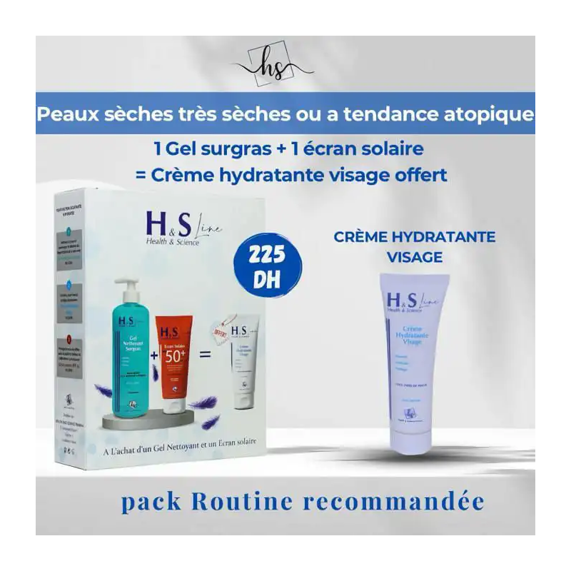 PACK H&S LINE GEL SURGRAS+ECRAN SOLAIRE+(CR VISAGE OFFERT)