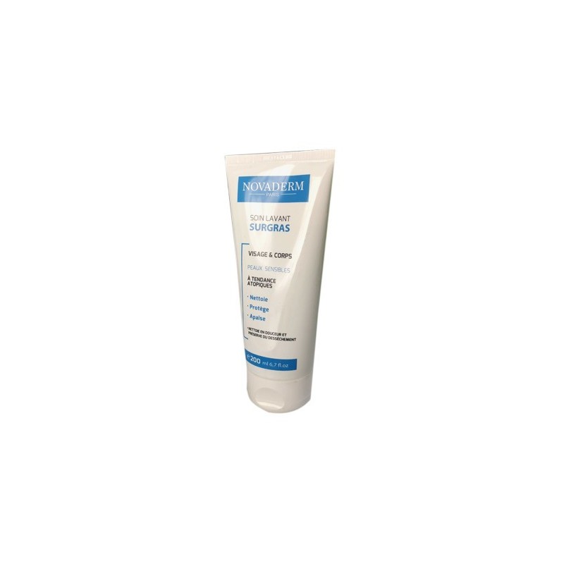 NOVADERM SOIN LAVANT SURGRAS PEAUX SENSIBLES 200ML