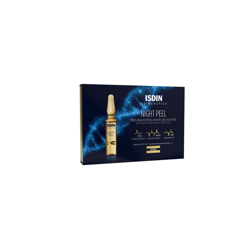 ISDIN NIGHT PEEL PEELING EXFOLIANT DE NUIT 30 AMPOULES
