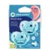 BEBE CONFORT 2 SUCETTES REVERSIBLE ANIMALS BLEU 6-18 SILICONE REF 3104202030