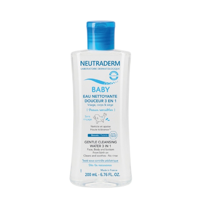 NEUTRADERM EAU NETTOYANTE DOUCEUR 3 EN 1 DES LA NAISSANCE 20