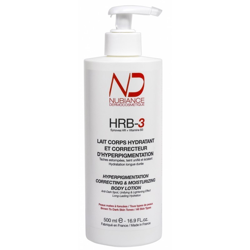 NUBIANCE LAIT CORPS HYDRATANT CORRECTEUR D'HYPERPIGMENTATION HRB3 500ML