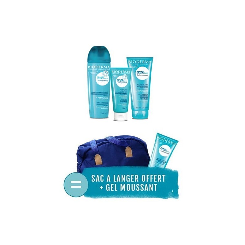 BIODERMA ABCDERM SHP + 2 GEL MOUSSANT 200ML + CHANGE INTENSIF 75G