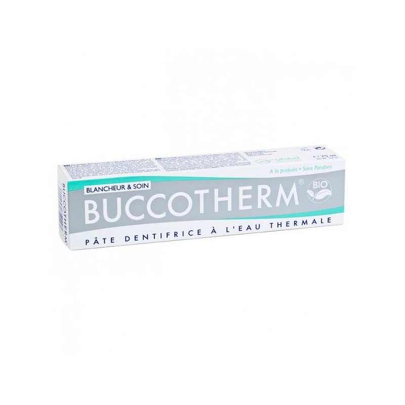 BUCCOTHERM BLANCHEUR ET SOIN BIO 75 ml  GOUT MENTHE