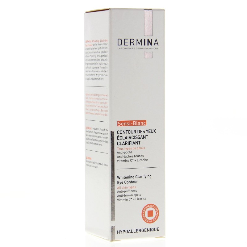 DERMINA SENSIBLANC CONT YEUX ECLA 20ML