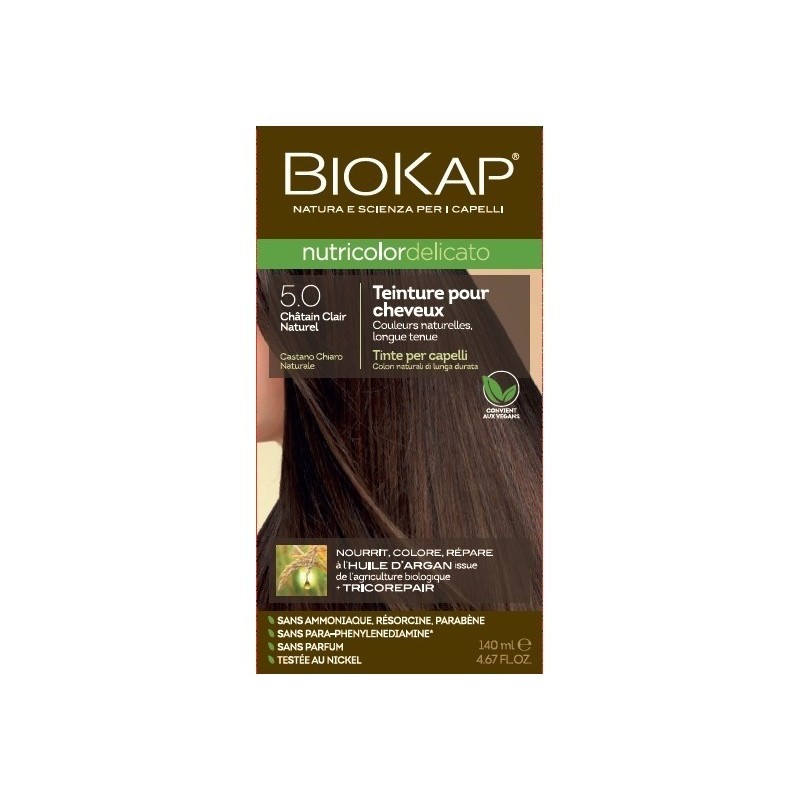 BIOKAP NUTRICOLOR DELICATO 5.0 CHATAIN CLAIR NATUREL