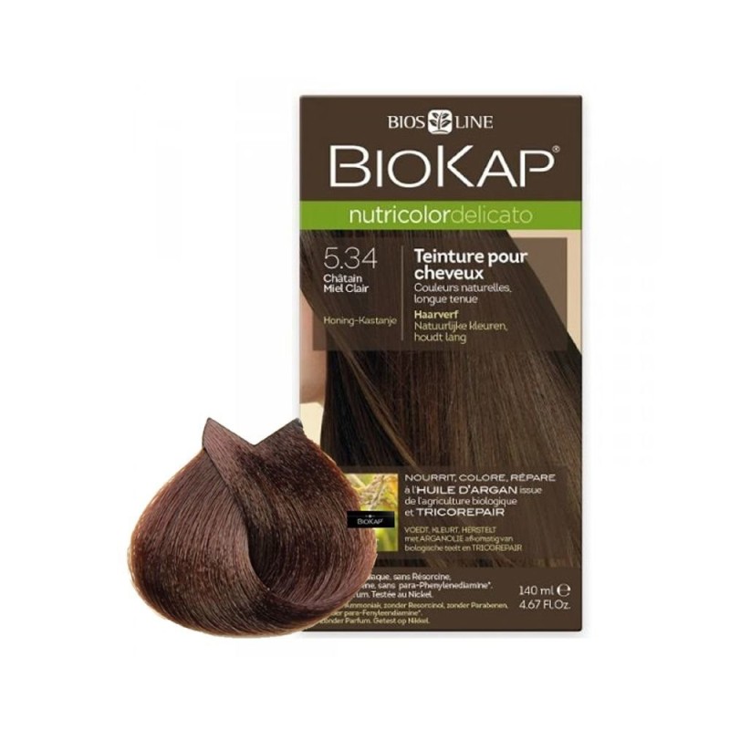 BIOKAP NUTRICOLOR DELICATO 5.34 CHATIN MIEL CLAIR