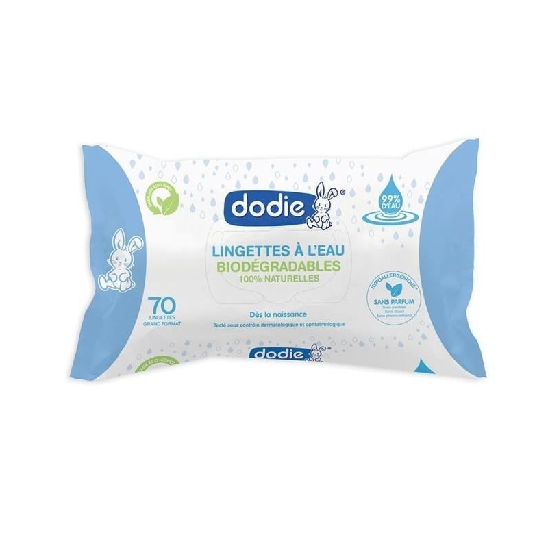 DODIE LINGETTES NETTOYANTES A L'EAU 70U