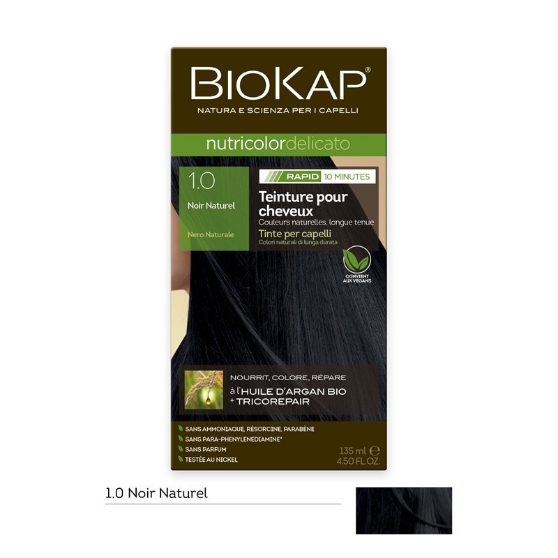 BIOKAP NUTRICOLOR DELICATO RAPID 1.0 NOIR NATUREL