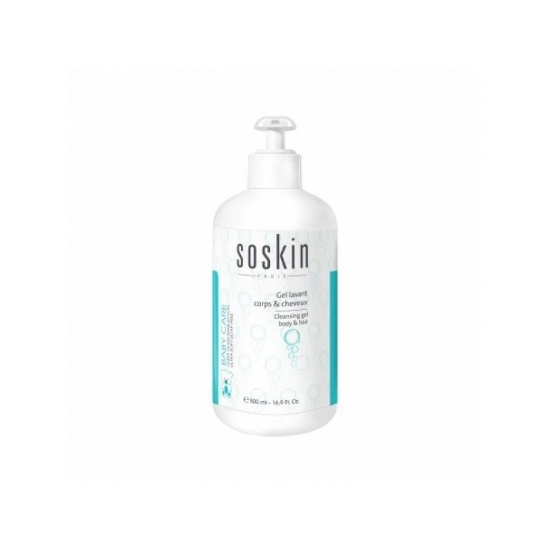 SOSKIN GEL LAVANT CORPS ET CHEVEUX 500ML