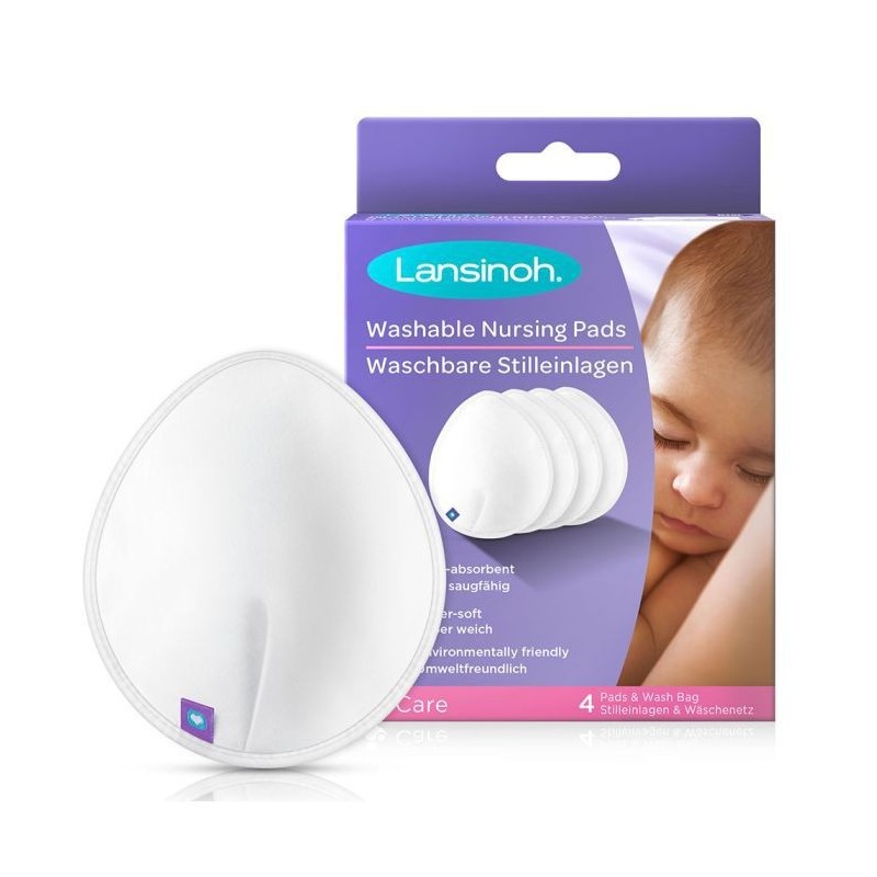 LANSINOH COUSSINET D'ALLAITEMENT LAVABLE - 4 UNITE