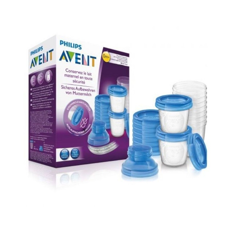 AVENT SET POTS DE CONSERVATION POUR LAIT MATERNEL 180ML 618/10
