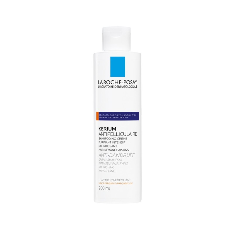 LA ROCHE POSAY KERIUM SHAMPOING ANTIPELLICULAIRE PELLICULES SECHES | 200ML